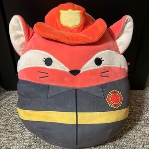 Firefighter Fox Plush Toy - Orange and Gray